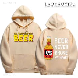 Duff Beer Hoodie Funny The Simpsons Duff Classic Beer Graphic New in Hoodies & Sweatshirts Pullover Sweatshirts Men Women Tops