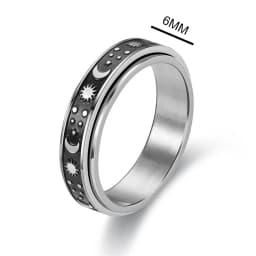 Anxiety Ring Figet Spinner Rings For Women & Men Stainless Steel Rotate Freely Spinning Anti Stress Accessories Jewelry Gifts