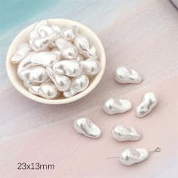 Cute Irregular Shape ABS Imitation Pearls Beads Charms for Necklace Bracelet Bead For Jewelri Makeing