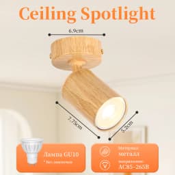 Modern LED Ceiling Spotlight Replaceable Bulb GU10 Spot Lamp for Living Room Bedroom Kitchen Energy Efficient Ceiling Lighting