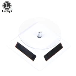 360 Turntable Solar Showcase Rotating Jewelry Watch Ring Phone Stand Display Jewelry Organizer Jewelry Display Stand 4 Colors