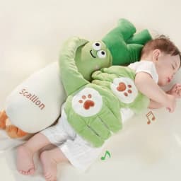 Cute Scallion Baby Sleeping Pillow Startle Prevention Baby Patter Sleep Toys for Newborn Automatic Palm Patting Sleeping Pillow