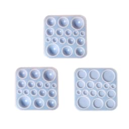 Round Gem Patch Rings Bracelet Silicone Mold Keyring Pendant Handmade Mold DIY Rings Pendant Jewelry for Valentines Gift Craft