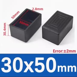 Black Square Chair Leg Caps PVC Non-slip Table Foot Dust Cover Socks Floor Protector Pads Pipe Plugs