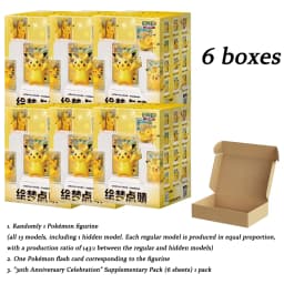30th Anniversary Pikachu Figure Set Genuine Pokemon Dream Painting Pikachu Figure Simplified Chinese PTCG Collectible Cards Gift