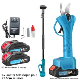 6-Inch Electric Chain Saw, 2.5cm Electric Pruning Shears, 1.7m Telescopic Extension Rod Asta Telescopica Per Potatura A Batteria