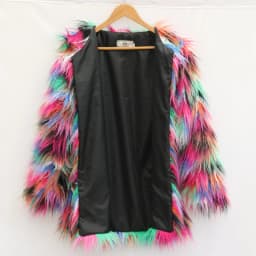 Women's lamb fur medium length thickened faux beach wool fur coat women's tide coat