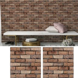 10/20/30PCS Self-Adhesive 3D Brick Wall Panels -0x30cm Waterproof Vintage Style for Bathroom Fireplace Decor Installation
