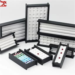 Wholesale Jewelry Gem Display Box Case Loose Diamond Storage Tool Coin Jar Show Tray Gem Pot Gemstone Organizer Holder Container