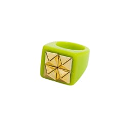 2024 New Trendy Geometric Square Round Resin Acrylic Chunky Rings for Women Girls Punk Style Knuckle Flower Rings Jewelry