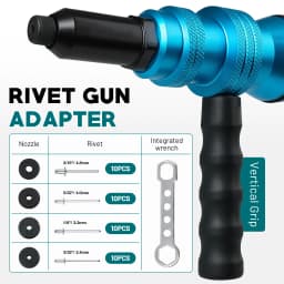 LIBRATON Rivet Gun Adapter Rivet Attachment for Electric Drill and Cordless Electric Power Drill Easy Processing for Pop Rivets