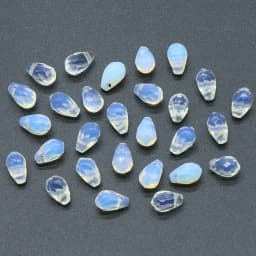 10PC New Reiki Natural Gem Stone Beads Charms Drop-shaped Faceted Moonstone Pendant for DIY Necklace Earring Jewelry Making Gift