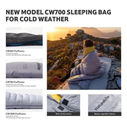 Naturehike CW400/CW700 Ultralight 650FP Duck Down Sleeping Bag 4 Seasons Compact Portable Sleeping Bag for Outdoor Hiking Travel Winter Warm Down Sleeping Bag