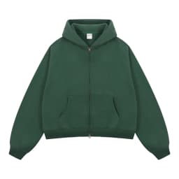 ZODF Trendy 2025 Winter Man Solid Fleece Boxy Hoodies Unisex 350gsm Double Head Zipper Hooded Sweatshirts Coat HY1122