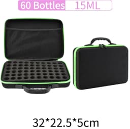 Essential Oils Carrying Case EVA Travel Storage Organizer Essential Oil Case with Foam Insert Portable for30/60 Bottles 10/15 ML