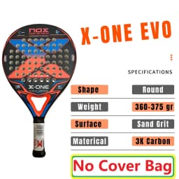 NOX AT10 ML10 3K 12K 18K 2023-2026 Padel Racket Carbon Fiber Surface with EVA Memory Flex Foam Core Lightweight Padel Racquet