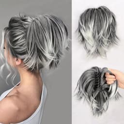 Pinch style messy chicken coop head wig ponytail bun bun bun head straight ponytail
