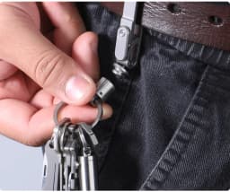 Titanium Alloy Keychain Multifunctional Unboxing Device Quick Release Bottle Opener With Lock To Prevent Accidental Opening