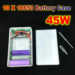45W Empty Power Bank Case 21700 18650 Battery Housing For Powerbank Charging For Macbook Tablet PC DIY Power Station Box Shell