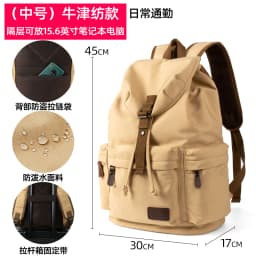 MOYYI Men Vintage Backpack Large Capacity 15.6inch Laptop Casual Bag For Commuter Travel Premium Durable Unsex Schoolbag