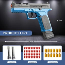 P320 Shell Throwing Continuous Firing Blowback Soft Bullet Toy Gun Outdoor Sport Shooting Game Christmas Gift