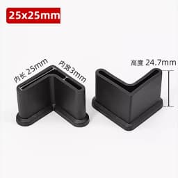 PVC Foot Cover Triangle Angle Iron Foot Rubber Pad Non-Slip Shelf Furniture Feet Leg Pads Floor Protector Black White Yellow
