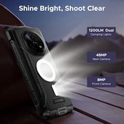 DOOGEE Fire 5 Ultra Rugged Phone 32GB 256GB 13000mAh Battery Helio G81 6.6'' 48MP Camera Camping Light NFC Android 15 Smartphone