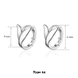 Geometric Tiny Hoop Earrings For Women Micro Crystal Zircon Star Flower Heart Huggie Small Classic Earring Piercing Jewelry Gift