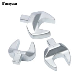Fanyaa Square Drive 9x12 Open End Wrench Interchangeable Torque Head, Individual Crowfoot Wrench Full Polish 7-19mm