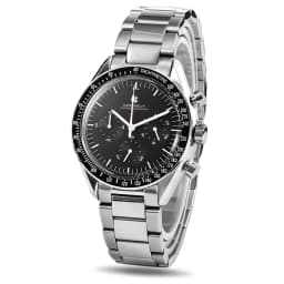 Custom Logo Diy Glow Watchs 40mm Vk63 Quartz Movement Watch Man Waterproof Mens Quality Luxury Mineral Glass Time Running Second