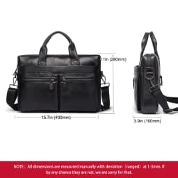 HUMERPAUL Men's Genuine Leather Briefcase Business Laptop Bag with Multiple Pockets Durable Handbag Shoulder Bags for Travel 