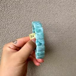 2026 AAA Grade Natural Larimar/Copper Pectolite Bead 10x14mm Bracelet Dominicana Genuine Larimar Gemstone Bangle Woman Wholesale