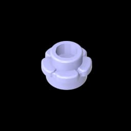 Gobricks GDS-1436 Plate, Round 1 x 1 with Flower Edge (5 Petals) compatible with lego 24866 pieces of children's DIY