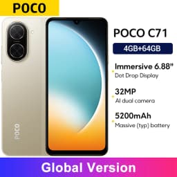 Global Version POCO C71 UNISOC T7250 processor 32MP AI dual camera Immersive 6.88” display 15W fast charging AI face unlock