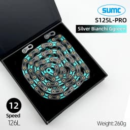 sumc 12 speed bike chain crescent chain road bike mountain bike chain 126 links ultra light bike chain for Shimano