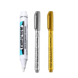 1/4Pcs White Permanent Paint Pen Set for Wood Rock Plastic Leather Glass Stone Metal Canvas Ceramic Deep Hole Marker 0.7mm