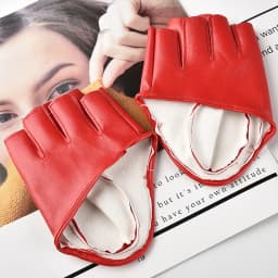 11CM Women Stage Performance Half Palm Finger Leather Gloves Concert Street Dance Pole Dancing Catwalk Cool DS