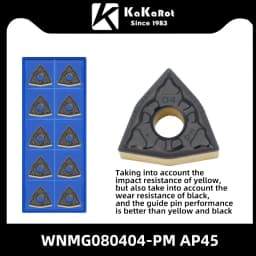 Kakarot Carbide Insert WNMG080404-CQ AP45 WNMG 080408-TM Turning Tools Rough machining CNC Lathe Cutter 10pcs Blade Plate