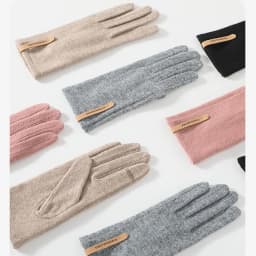Women Autumn Winter Keep Warm Touch Screen Thin Cashmere Gloves Cycling Drive Fashion Elegant Letter Mark Windproof