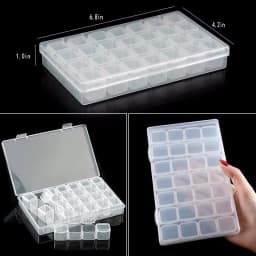 1Pcs Transparent Plastic Storage Jewelry Box Compartment Adjustable Container For Beads Earring Box Jewelry Rectangle Box Case