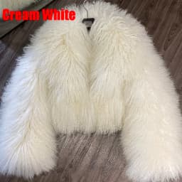 New Brand Women's Real Mongolia Sheep Fur Jacket With Collar Winter Coat Female fur coat