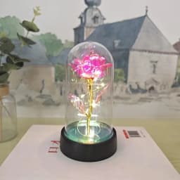 8.5 cm diameter*height 15 cm from the base,LED Eternal Rose Artificial Flower, Valentine's Day & Wedding Gift