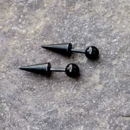 1Pair Women Men Round Ball Spike Cone Tip Titanium Steel Screw Back Pierced Stud Earrings Punk Gothic Body Piercing Jewelry Gift