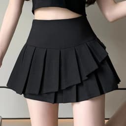 Irregular Pleated A Line Skirt Women Preppy Style High Waist Y2K Mini Skirts Woman Korean Girls Dancing Jk Skirts with Shorts