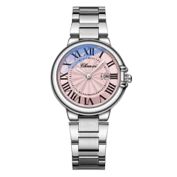 LANCARDO Quartz Calendar Dial Stainless Steel Couples Waterproof Watch Roman Dial Stereo Detachable Strap Casual Business Watch