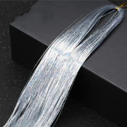 1 Pc Sparkle Shiny Hair Tinsel Hair Extensions Dazzles Women Hippie for Braiding Headdress Hair Braiding Tools Long 100cm