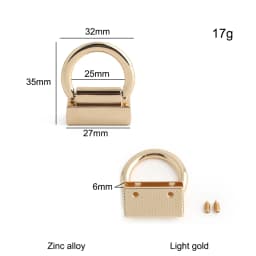 10/50/100PCS Metal Bag Side Hanger Square Ring For Handbag Strap Side Carabiner Clip Hook Chain Connector Buckle Accessories