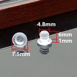 20Pcs Universal Transparent Fasteners Foot Pad Screws Hole Plugs Rubber Stem Bumpers Anti collision Embedded Cabinet Furniture