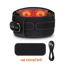 Cordless Red Light Heating Massage Waist Belt Back Support Lumbar Protector Electric Vibration Massager Waist Relieve Pressure