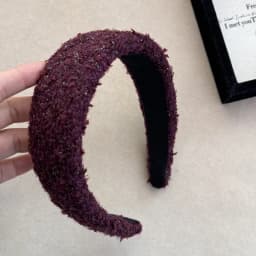 1Pcs thick tweed wide edge headband looks small and retro,suitable daily commuting,dating,and versatile hair accessories